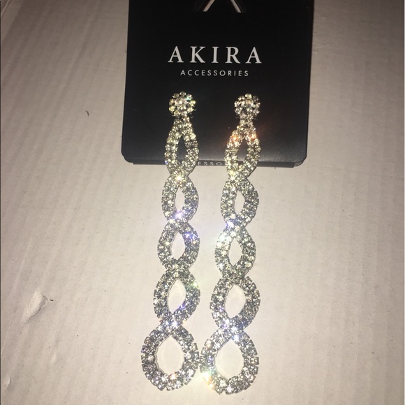 AKIRA Jewelry - AKIRA CRYSTAL LONG EARRINGS